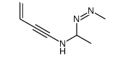 N-[1-(methyldiazenyl)ethyl]but-3-en-1-yn-1-amine结构式