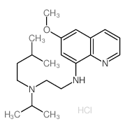 N-(6-methoxyquinolin-8-yl)-N-(3-methylbutyl)-N-propan-2-yl-ethane-1,2-diamine structure