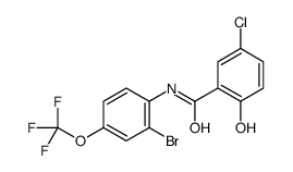 N-[2-bromo-4-(trifluoromethoxy)phenyl]-5-chloro-2-hydroxybenzamide结构式
