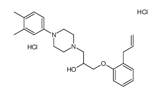 1-[4-(3,4-dimethylphenyl)piperazin-1-yl]-3-(2-prop-2-enylphenoxy)propan-2-ol,dihydrochloride Structure