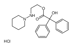 2-(piperidin-1-ium-1-ylamino)ethyl 2-hydroxy-2,2-diphenylacetate,chloride Structure