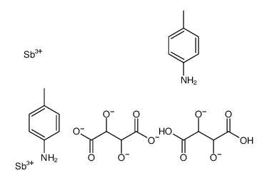 antimony(3+),2,3-dioxidobutanedioate,hydron,4-methylaniline Structure