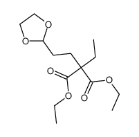 diethyl 2-[2-(1,3-dioxolan-2-yl)ethyl]-2-ethylpropanedioate Structure