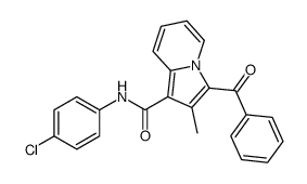 3-benzoyl-N-(4-chlorophenyl)-2-methylindolizine-1-carboxamide Structure