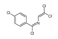 4-chloro-N-(2,2-dichloroethenyl)benzenecarboximidoyl chloride结构式