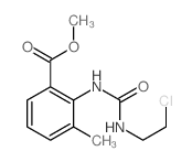Benzoic acid,2-[[[(2-chloroethyl)amino]carbonyl]amino]-3-methyl-, methyl ester结构式