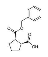 (1S,2S)-2-(benzyloxycarbonyl)cyclopentanecarboxylic acid Structure