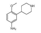 4-甲氧基-3-(4-哌啶基)苯胺结构式