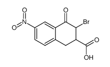 3-bromo-6-nitro-4-oxo-1,2,3,4-tetrahydro-[2]naphthoic acid Structure