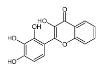 3-hydroxy-2-(2,3,4-trihydroxyphenyl)chromen-4-one结构式