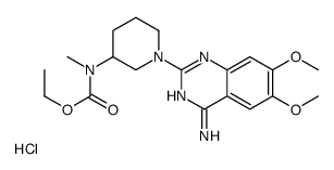 ethyl N-[1-(4-amino-6,7-dimethoxyquinazolin-2-yl)piperidin-3-yl]-N-methylcarbamate,hydrochloride结构式