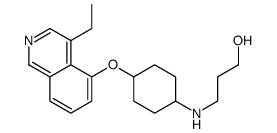 3-[[4-(4-ethylisoquinolin-5-yl)oxycyclohexyl]amino]propan-1-ol结构式