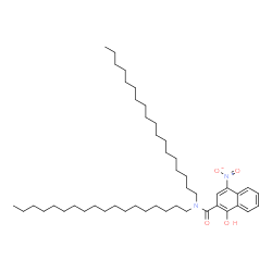 1-hydroxy-4-nitro-N,N-dioctadecylnaphthalene-2-carboxamide结构式