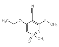 5-ethoxy-1-methyl-3-methylsulfanyl-1-oxo-1$l^{6}-thia-2-azacyclohexa-1,3,5-triene-4-carbonitrile结构式