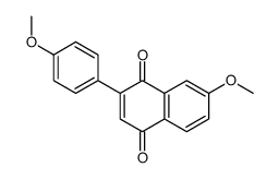 7-methoxy-2-(4-methoxyphenyl)naphthalene-1,4-dione结构式
