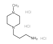 1-Piperazinepropanamine, 4-methyl-, trihydrochloride结构式