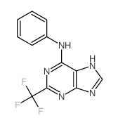 N-phenyl-2-(trifluoromethyl)-5H-purin-6-amine structure