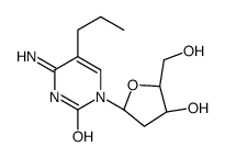 4-amino-1-[(2R,4S,5R)-4-hydroxy-5-(hydroxymethyl)oxolan-2-yl]-5-propylpyrimidin-2-one结构式