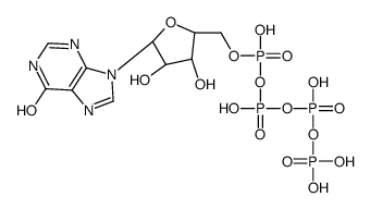 [[(2R,3S,4R,5R)-3,4-dihydroxy-5-(6-oxo-3H-purin-9-yl)oxolan-2-yl]methoxy-hydroxyphosphoryl] [hydroxy(phosphonooxy)phosphoryl] hydrogen phosphate结构式