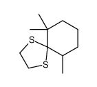 6,6,10-trimethyl-1,4-dithiaspiro[4.5]decane结构式