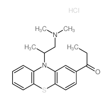 1-[10-(1-dimethylaminopropan-2-yl)phenothiazin-2-yl]propan-1-one结构式
