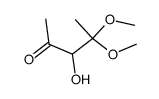 3-hydroxy-4,4-dimethoxy-pentan-2-one Structure