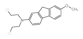 9H-Fluoren-2-amine,N,N-bis(2-chloroethyl)-7-methoxy- structure