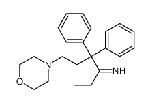 2,2-Diphenyl-1-ethyl-4-morpholino-1-butanimine structure