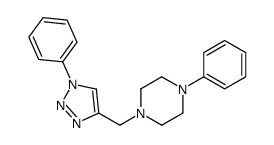 1-phenyl-4-[(1-phenyltriazol-4-yl)methyl]piperazine Structure
