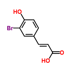 (2E)-3-(3-Bromo-4-hydroxyphenyl)acrylic acid Structure