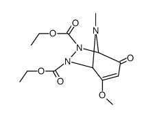 2-methoxy-8-methyl-4-oxo-6,7,8-triaza-bicyclo[3.2.1]oct-2-ene-6,7-dicarboxylic acid diethyl ester Structure