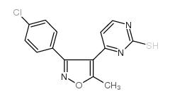 6-[3-(4-chlorophenyl)-5-methyl-1,2-oxazol-4-yl]-1H-pyrimidine-2-thione结构式