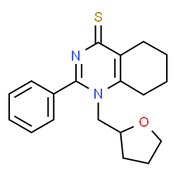 2-phenyl-1-((tetrahydrofuran-2-yl)methyl)-5,6,7,8-tetrahydroquinazoline-4(1H)-thione结构式