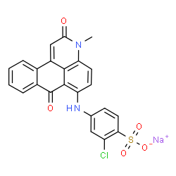 2-Chloro-4-[(2,7-dihydro-3-methyl-2,7-dioxo-3H-dibenz[f,ij]isoquinolin-6-yl)amino]benzenesulfonic acid sodium salt结构式