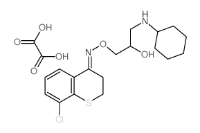 1-[(8-chlorothiochroman-4-ylidene)amino]oxy-3-(cyclohexylamino)propan-2-ol; oxalic acid Structure