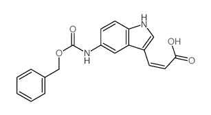 (Z)-3-(5-phenylmethoxycarbonylamino-1H-indol-3-yl)prop-2-enoic acid Structure