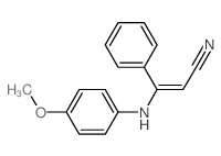 2-Propenenitrile,3-[(4-methoxyphenyl)amino]-3-phenyl-结构式