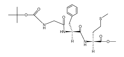 N-(tert-butyloxycarbonyl)glycyl-L-phenylalanyl-L-methionine methyl ester Structure