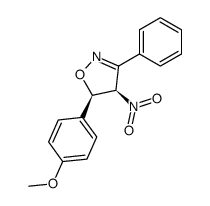 5c-(4-methoxy-phenyl)-4r-nitro-3-phenyl-4,5-dihydro-isoxazole结构式