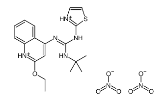 tert-butyl-[[(2-ethoxyquinolin-4-yl)amino]-(1,3-thiazol-2-ylazaniumyl)methylidene]azanium,dinitrate结构式