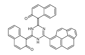 1,1'-[6-(Pyren-1-yl)-1,3,5-triazine-2,4-diyl]bis(2-naphthalenol) structure