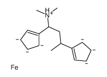 (1-cyclopenta-2,4-dien-1-yl-3-cyclopentylbutyl)-dimethylazanium,iron结构式