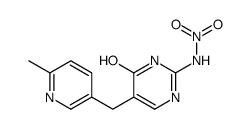 5-[(6-methyl-3-pyridyl)methyl]-2-(nitroamino)-1H-pyrimidin-4-one结构式