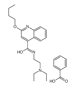 benzoic acid,2-butoxy-N-[2-(diethylamino)ethyl]quinoline-4-carboxamide Structure
