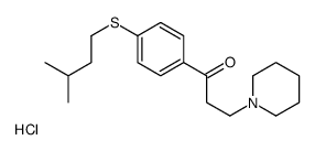 1-[4-(3-methylbutylsulfanyl)phenyl]-3-piperidin-1-ylpropan-1-one,hydrochloride Structure