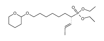 diethyl (10-((tetrahydro-2H-pyran-2-yl)oxy)dec-2-en-4-yl)phosphonate结构式