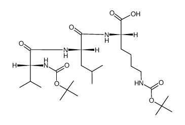 Nα-(tert-buthoxycarbonyl)-D-valylleucyl-Nε-(tert-buthoxycarbonyl)lysine Structure