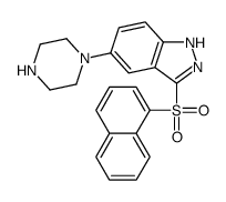 3-(1-Naphthylsulfonyl)-5-(1-piperazinyl)-2H-indazole Structure