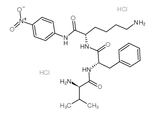 D-Valyl-L-phenylalanyl-N-(4-nitrophenyl)-L-lysinamide dihydrochloride structure
