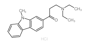 1-Propanone,3-(diethylamino)-1-(9-methyl-9H-carbazol-2-yl)-, hydrochloride (1:1) Structure